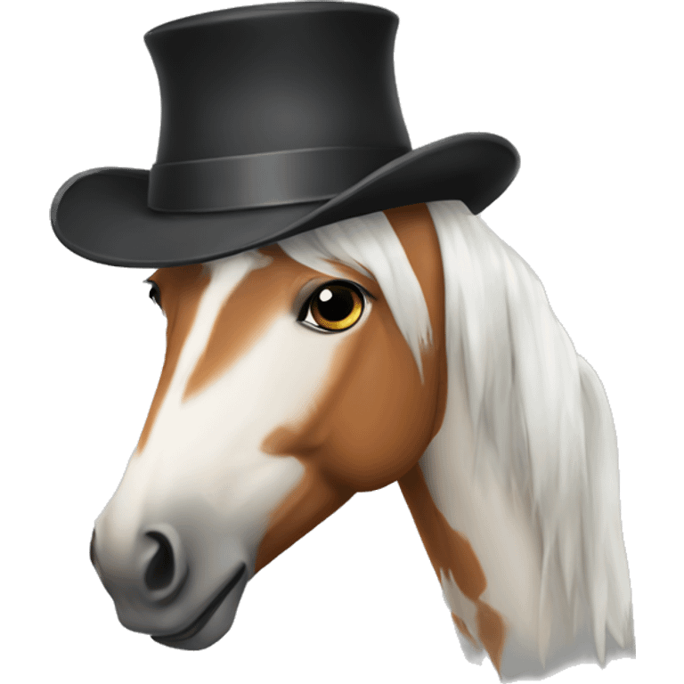 Horse wearing a hat  emoji