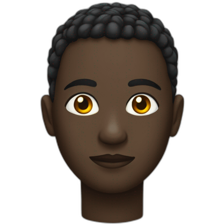 Negra piscando um olho emoji