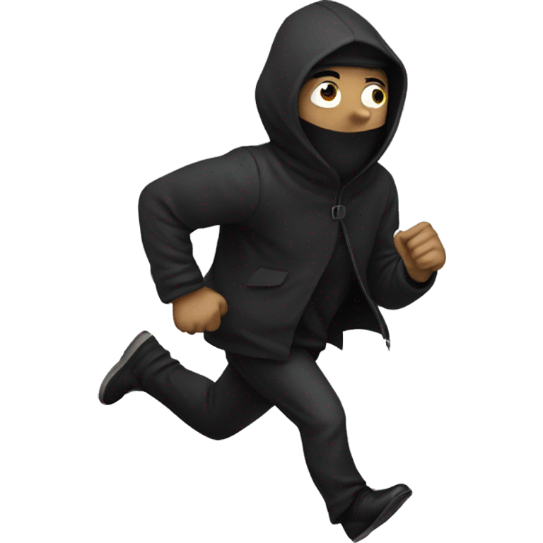 Thief running away emoji