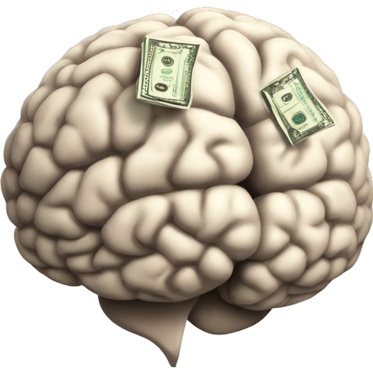 A brain that is about to explode with money  emoji