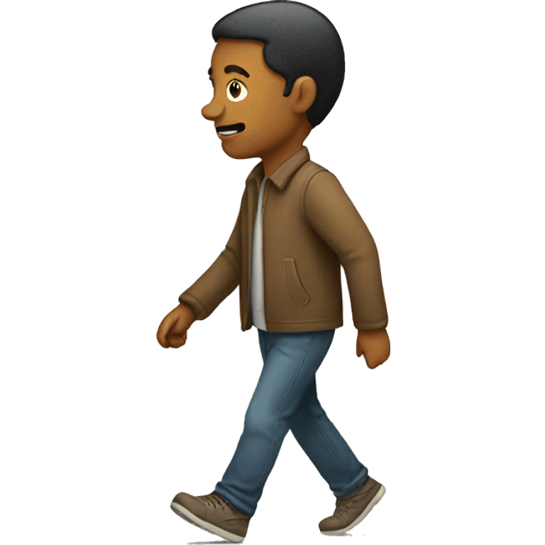 A person walking backwards emoji