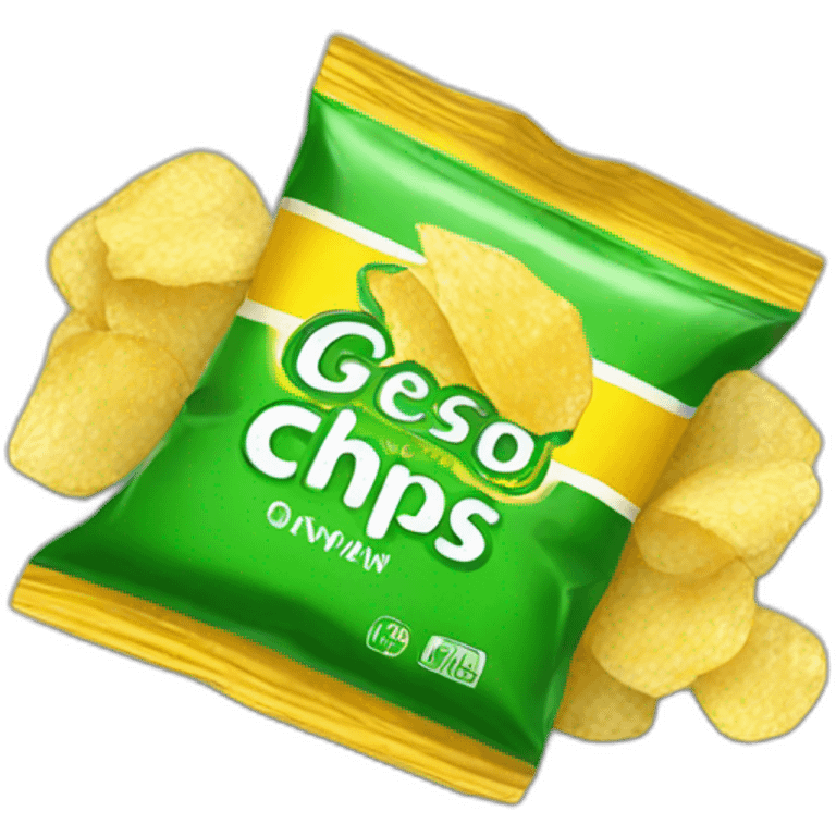 green packet of chips emoji