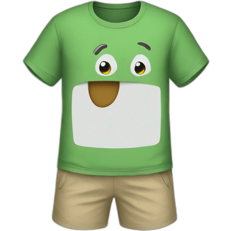 T-shirt and shorts emoji