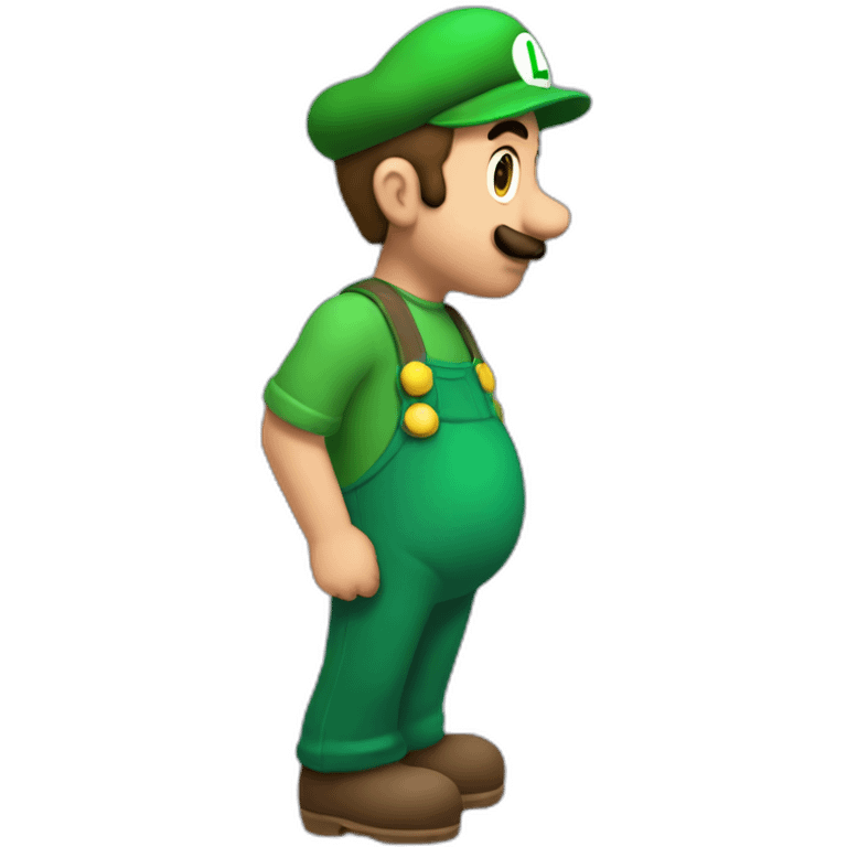 pregnant luigi side view emoji