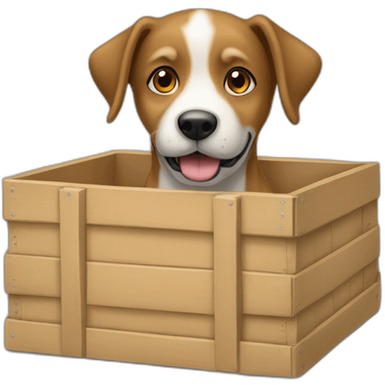 Chien dans une caisse emoji