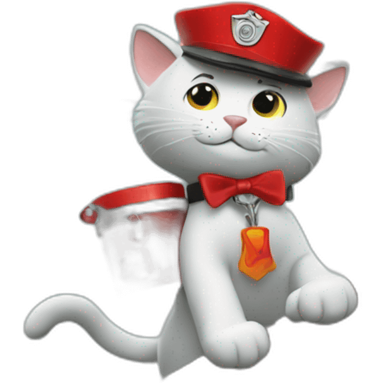 Mr monopoly the fireman rescue cat in tree emoji