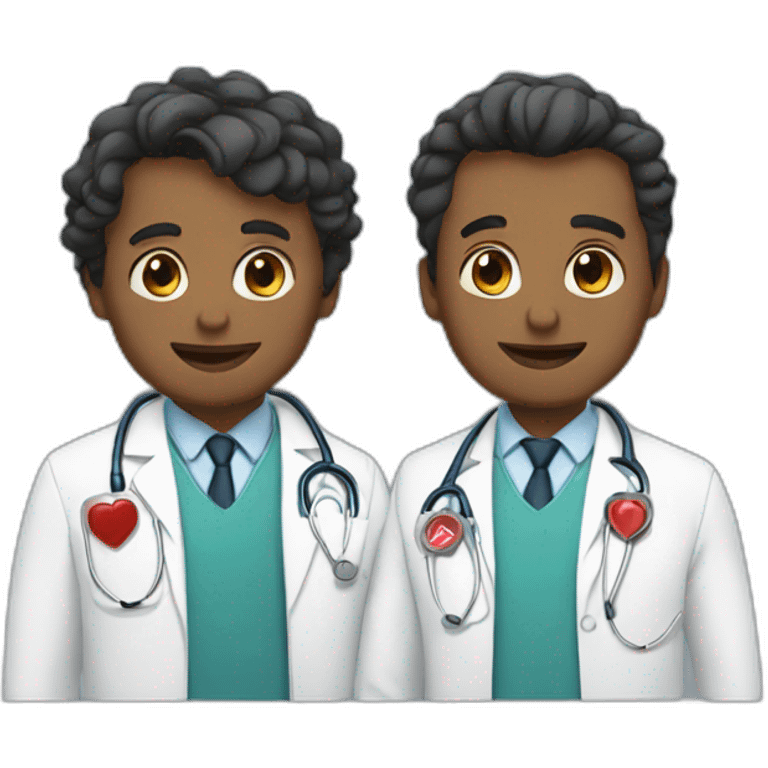 Two doctors in love emoji