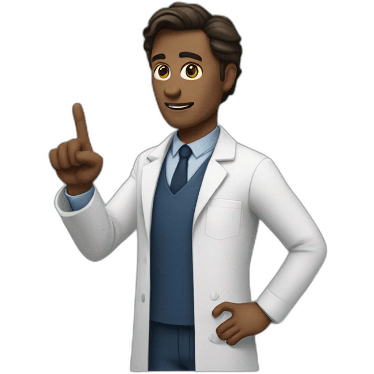 masculine doctor who's pointing his finger  emoji