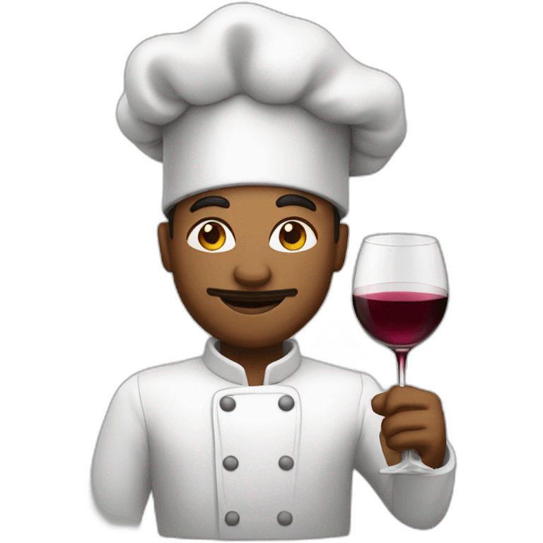 cook with glass of wine emoji