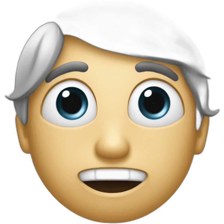 Un baril avec des yeux et une bouche emoji