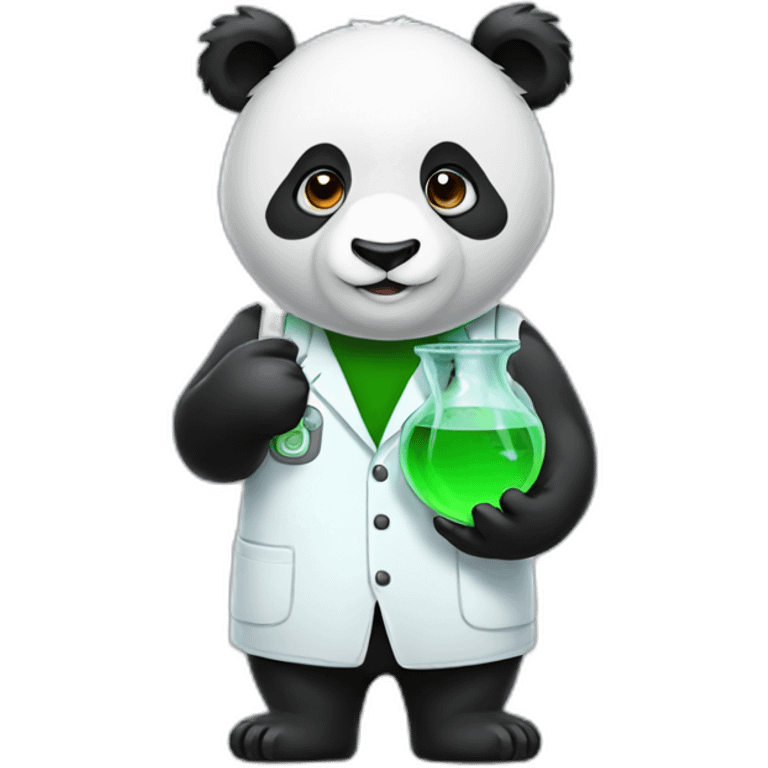 panda doing science emoji