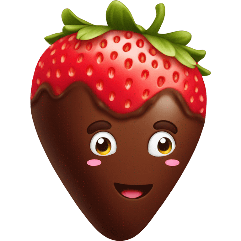 Chocolate strawberry  emoji