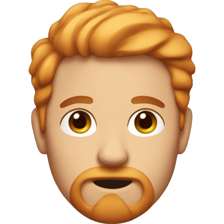 man with small black moustache with a ginger cat  emoji