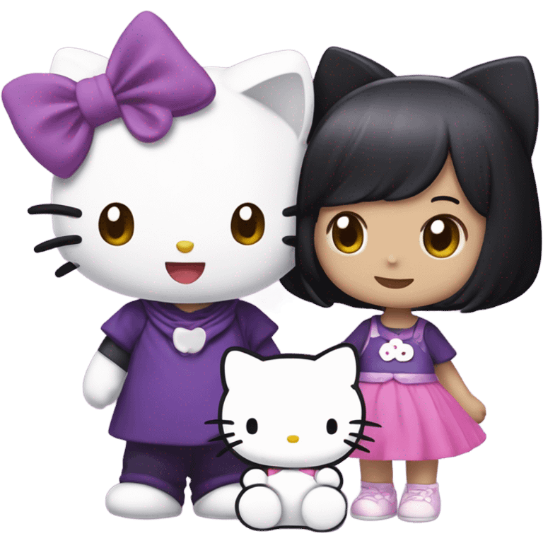 Kuromi purple hello kitty emoji