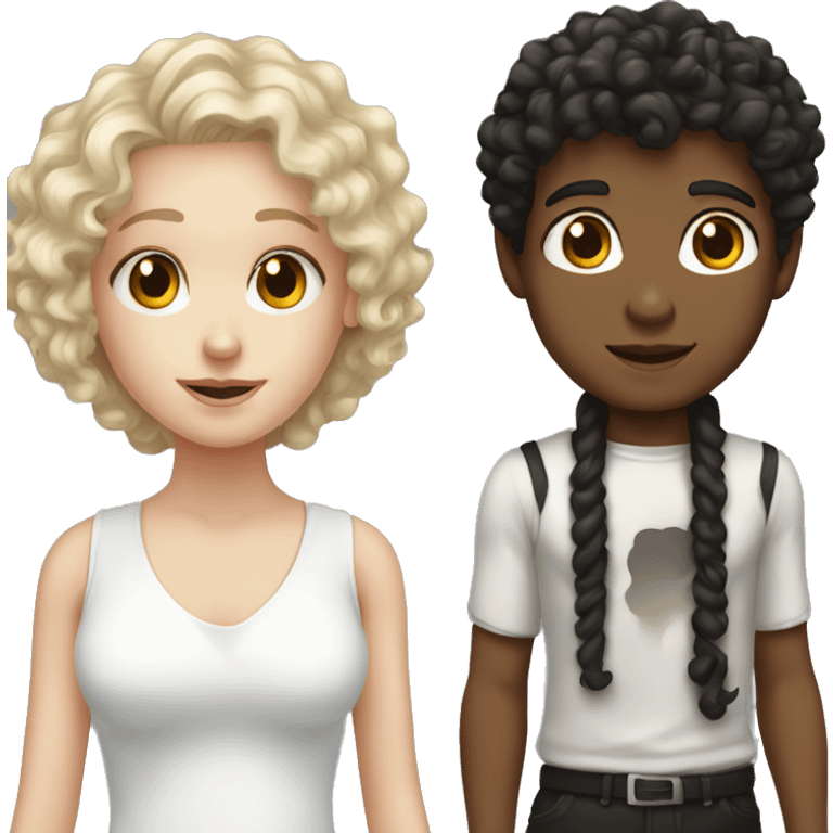 white boy with dark brown hair and white girl with long black curly hair emoji