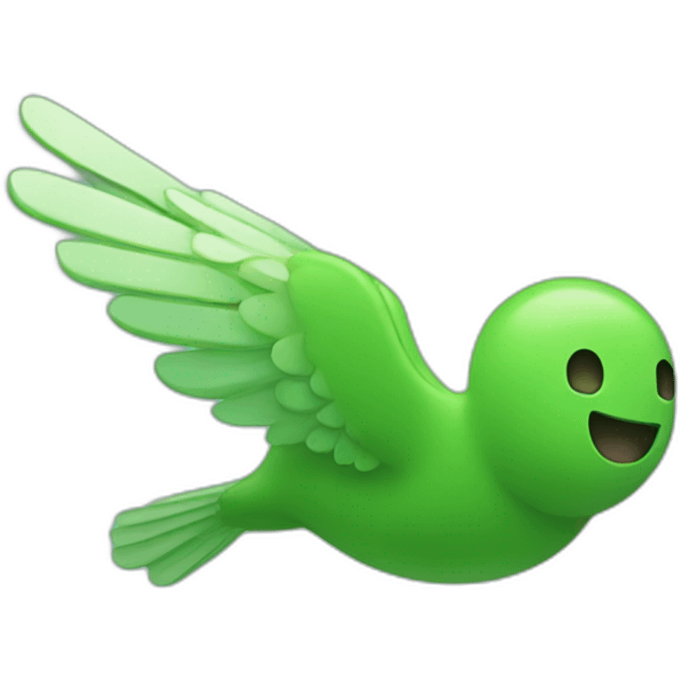 Flying WhatsApp logo emoji