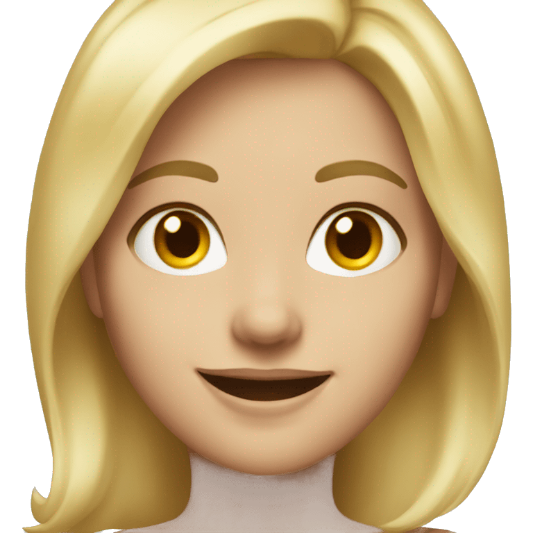 blonde smiling portrait close-up emoji