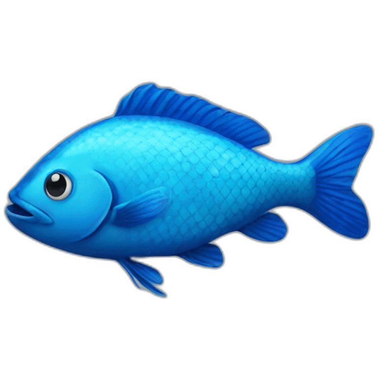 Blue fish emoji