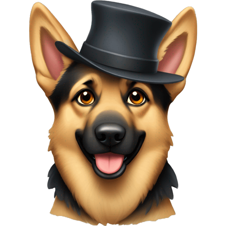 German Shepard with hat emoji