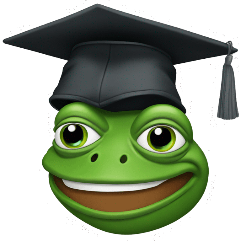 graduate pepe frog head emoji