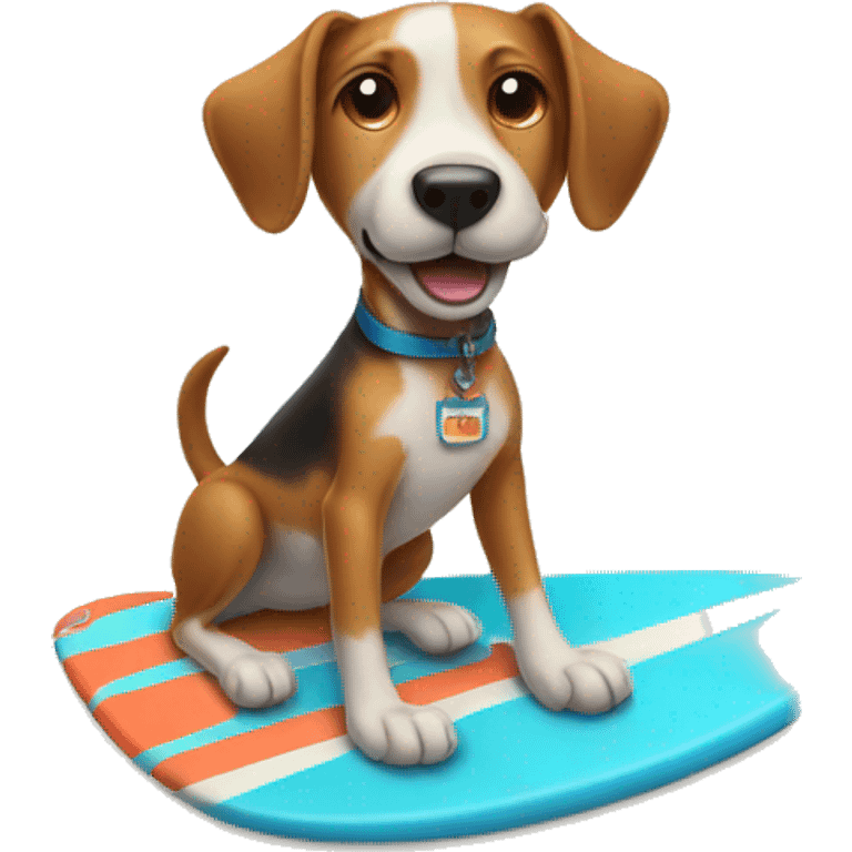 dog on a surf board emoji