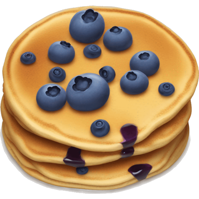 Pancake with blueberries emoji