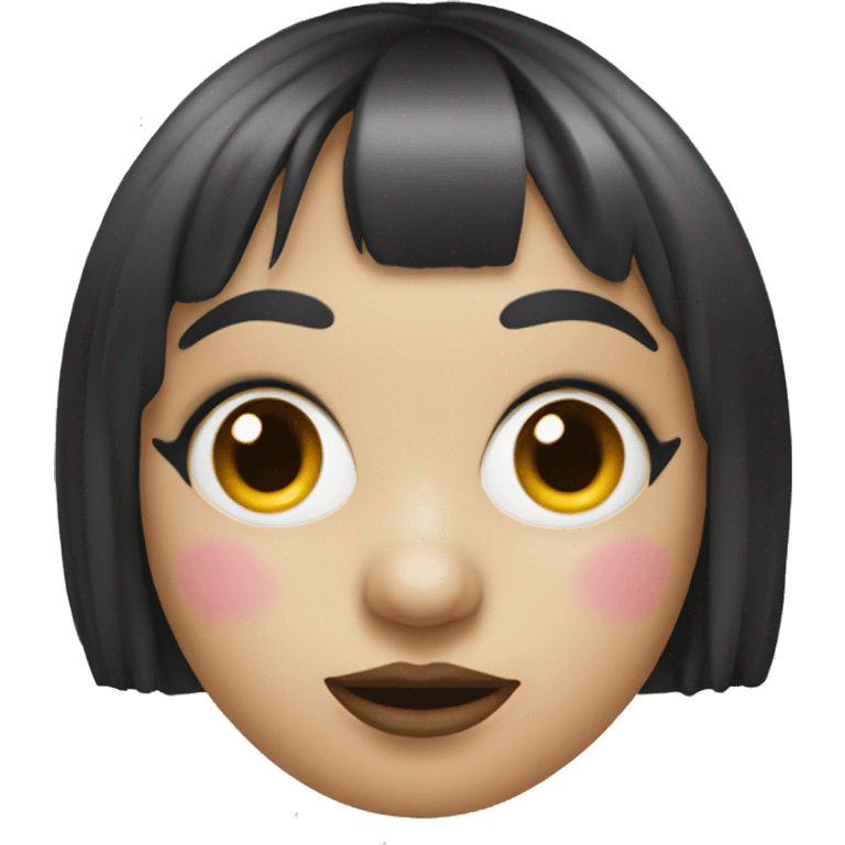 Clown lady with pig nose and bangs emoji