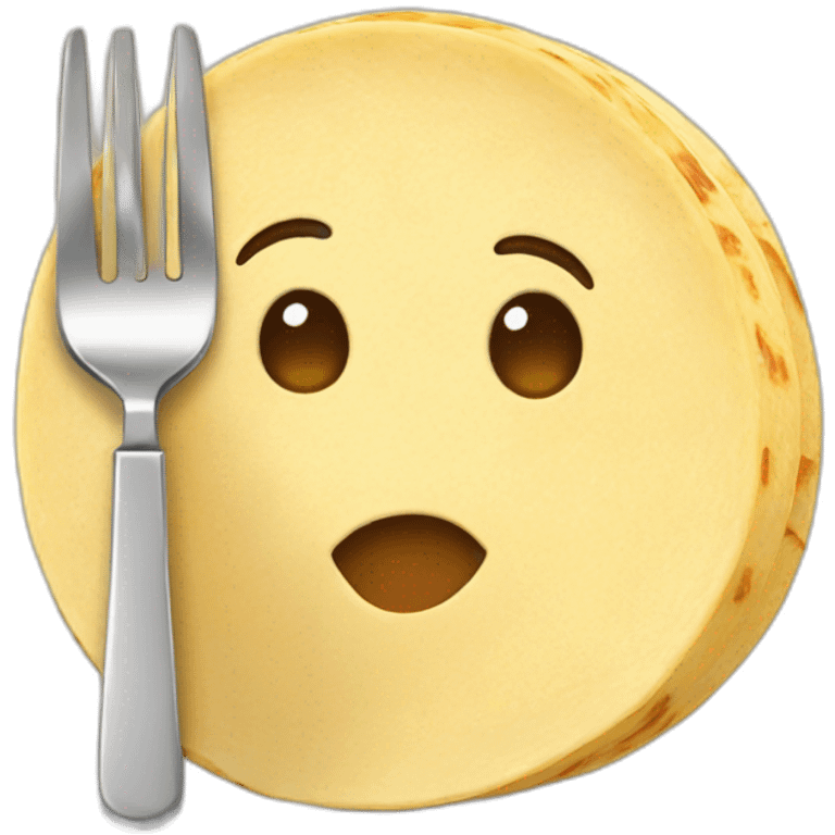 tortilla-with-fork emoji