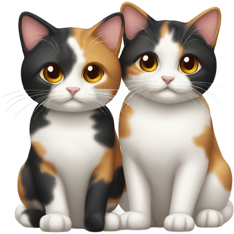 Two calico cats emoji