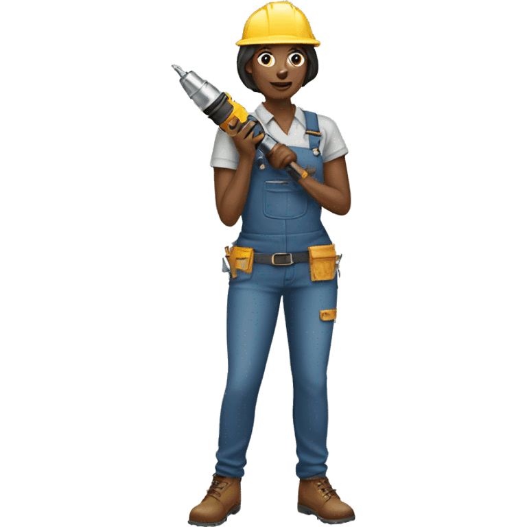 Women with drill emoji