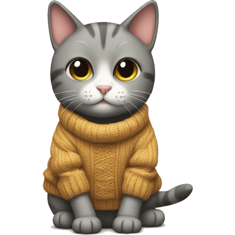 Cat with sweater emoji