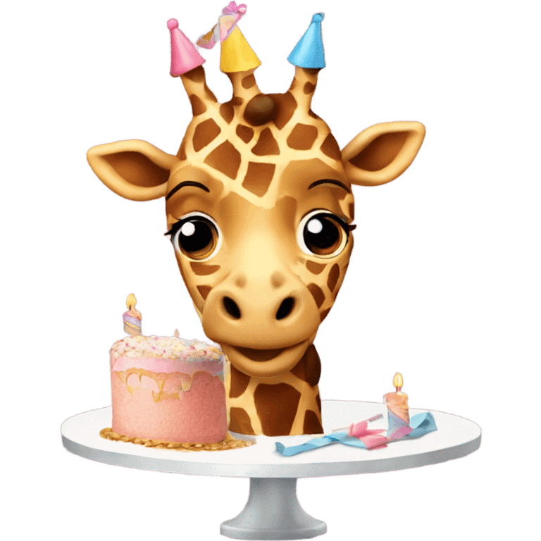 Giraffe birthday cake  emoji