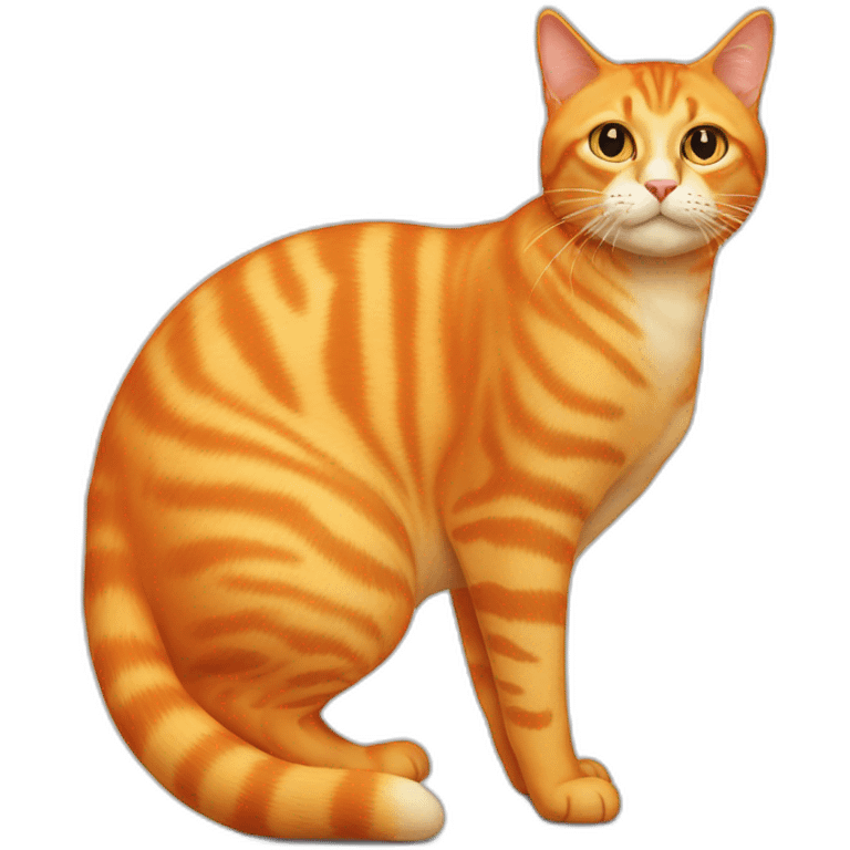 Orange standing cat original android emoji