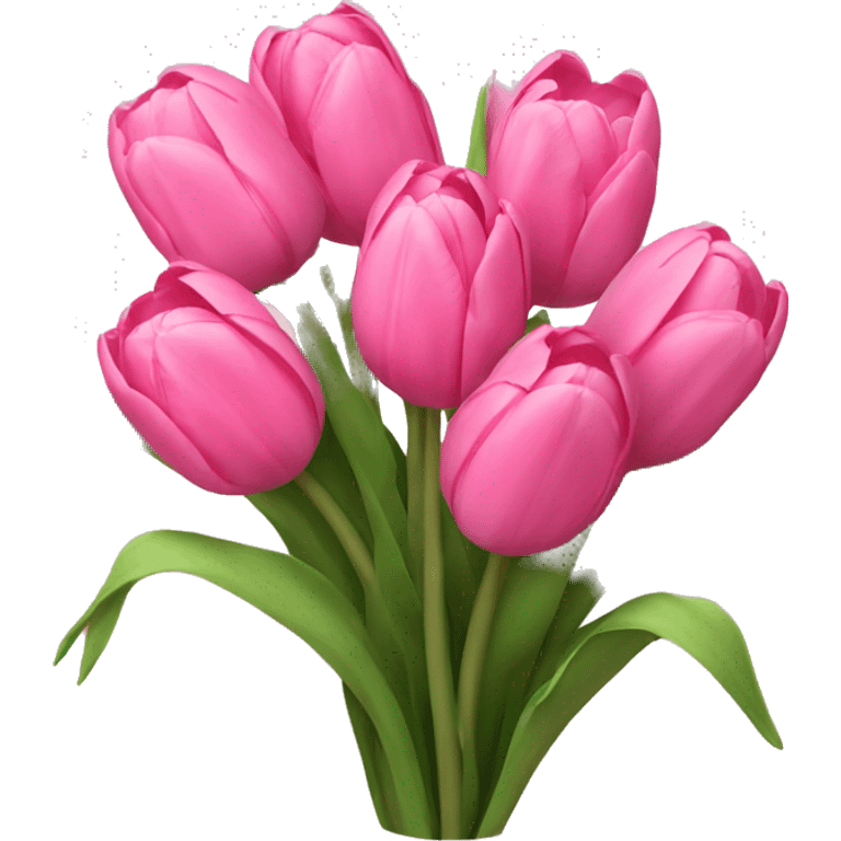 Bouquet of pink tulips emoji