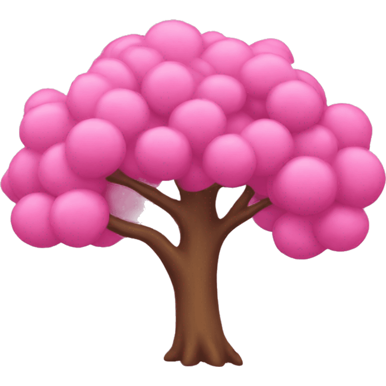 Pink tree emoji