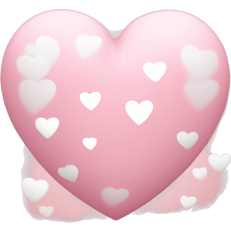 a light pink heart with white hearts around it emoji