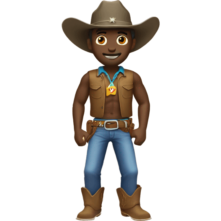 Cowboy on the beach emoji