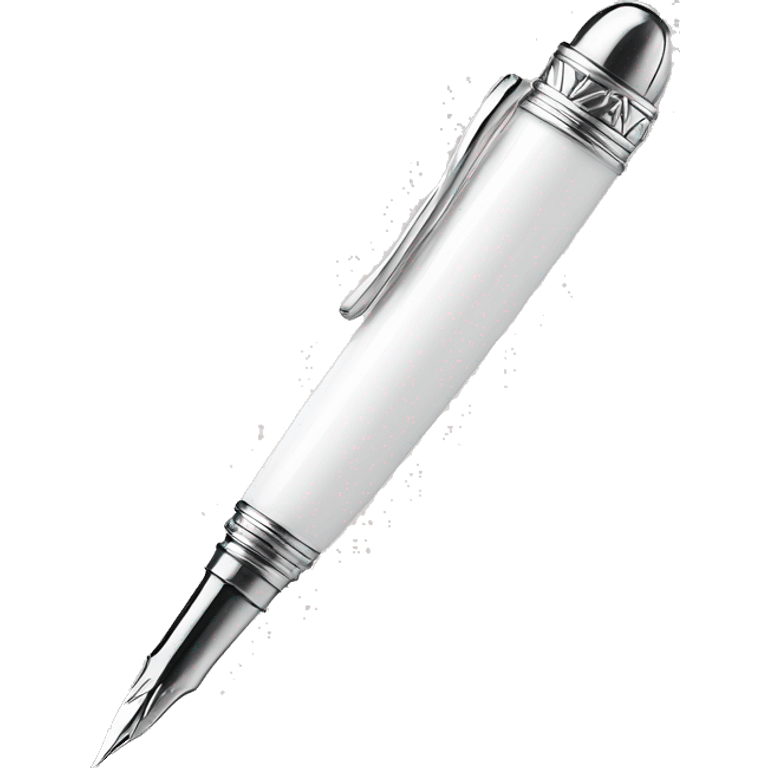 white fountain pen emoji