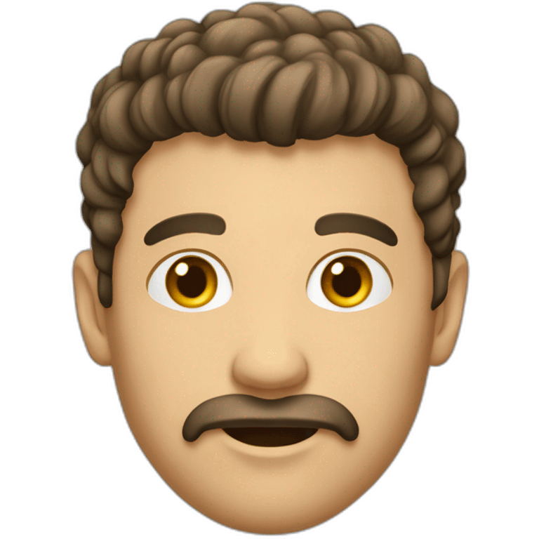 homme barbue cheveux frisé emoji