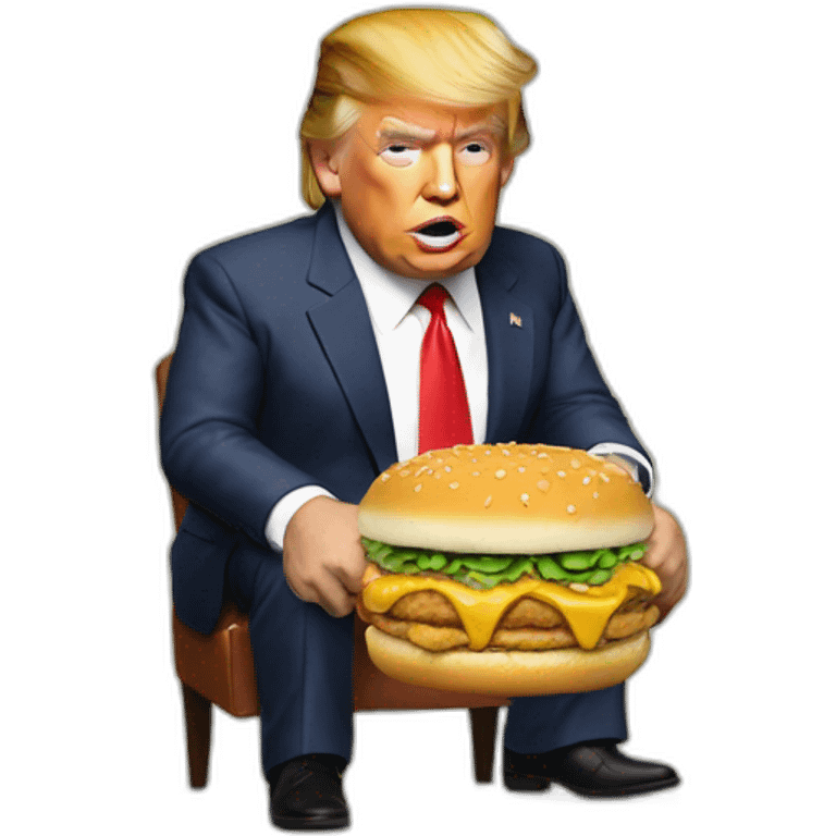 donald trump eating a mcchicken emoji