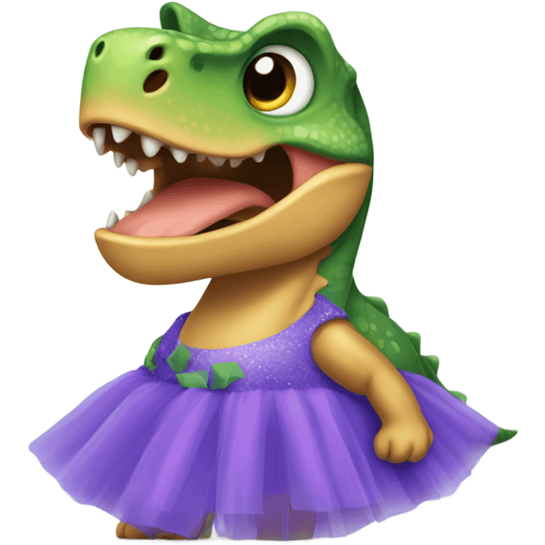 Dinosaurio con tutu  emoji