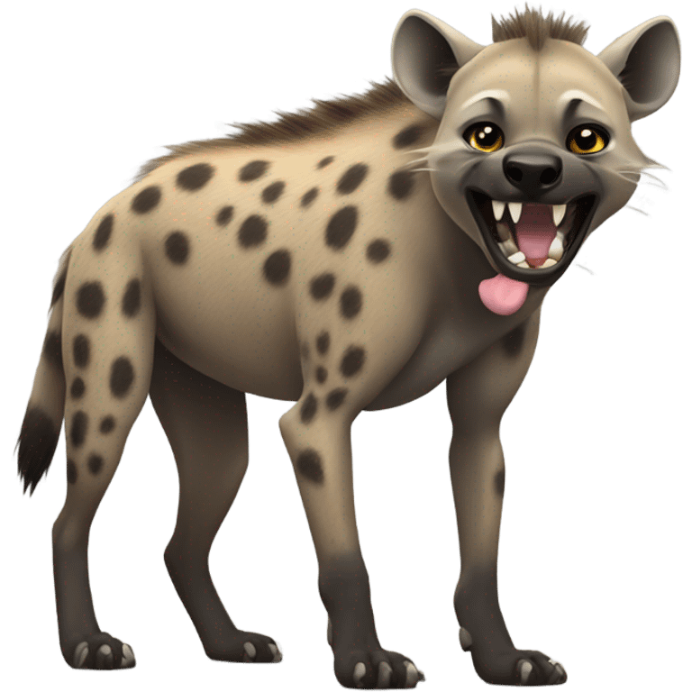 Hyena flexing body emoji