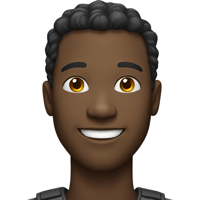 smiling black man emoji