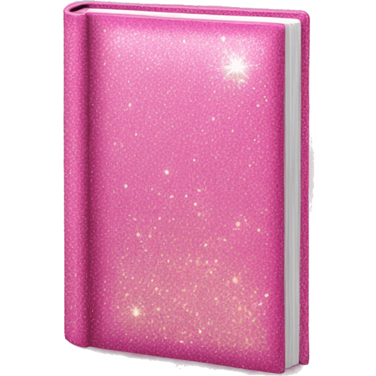 Pink skinny book with glitter  emoji