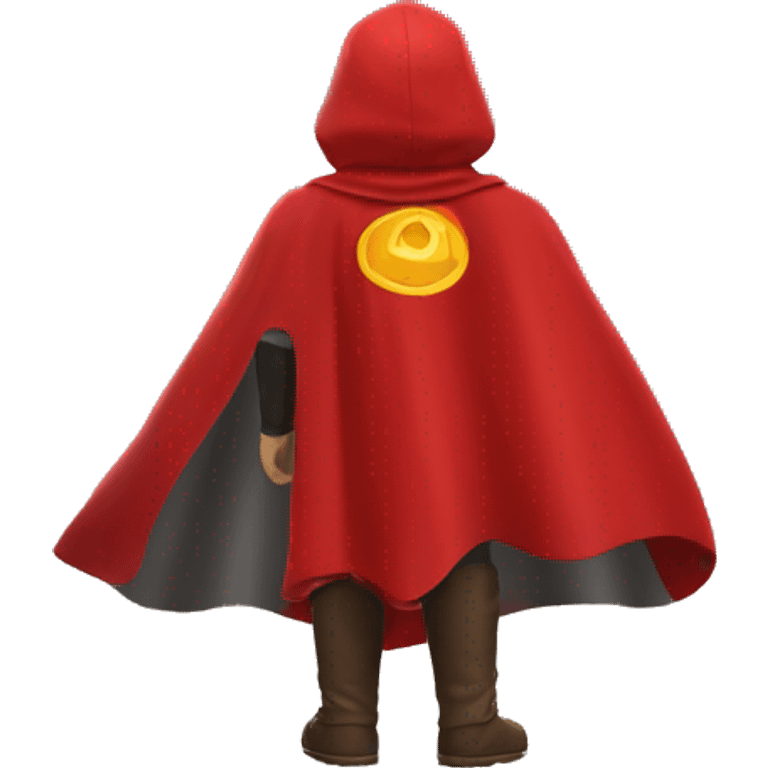 red hero cape back view emoji