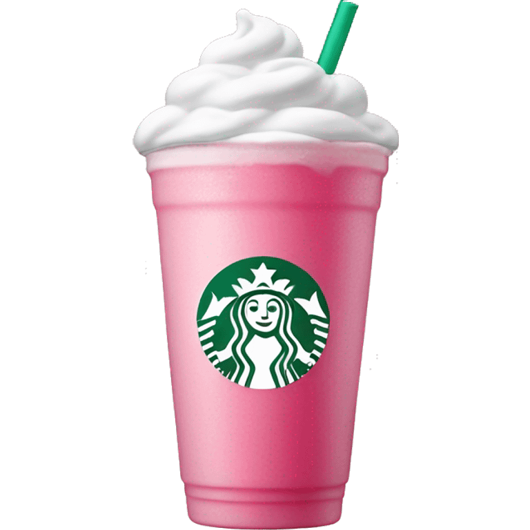 pink drink with cold foam from starbucks  emoji