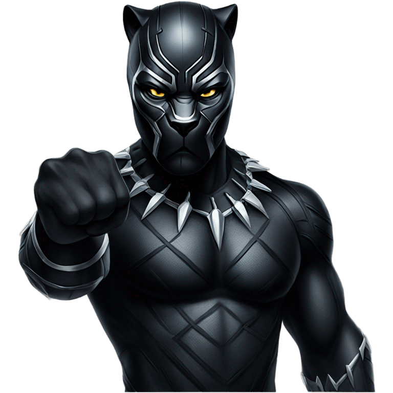 Black Panther with a fist emoji