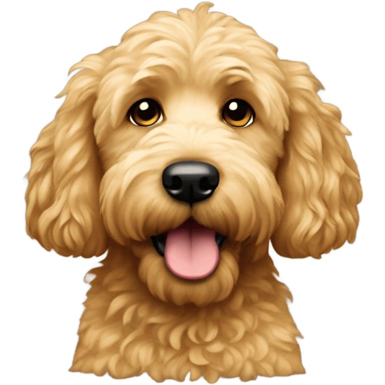 Golden doodle dog emoji