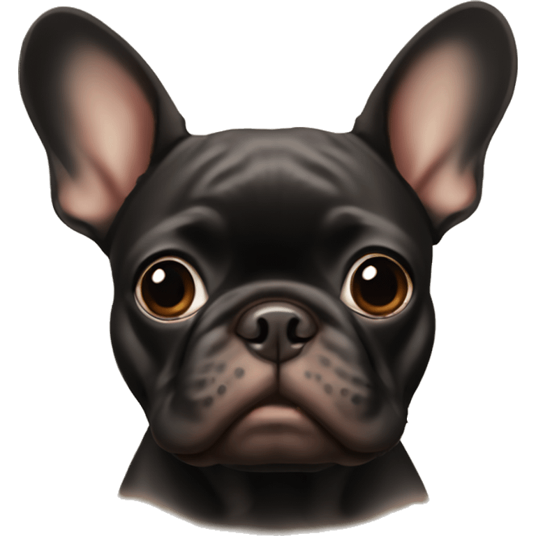 Black and brown French bulldog  emoji