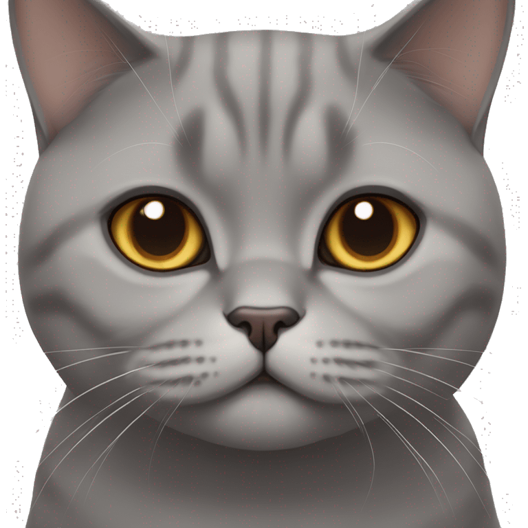 British shorthair cat with brown eyes  emoji